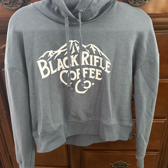 Black Rifle Coffee Gray Cropped Hoodie - Picture 2 of 8
